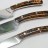  Набор кухонных ножей на подставке из стали D2, накладки акрилат (цвета в ассортименте)