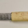 Нож Якут №6 из дамаской стали, рукоять сувель березы с дюралью