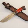 Нож Бобр-2 из инструментальной стали Х12МФ, рукоять дерево граб, падук, мельхиор