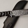 Нож Амур-2 из дамасской стали в обработке Камень, рукоять из граба/венге