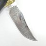 Нож Амур с гравировкой из нержавеющей стали 95Х18, рукоять из дерева граб/венге, полное литьё латунь