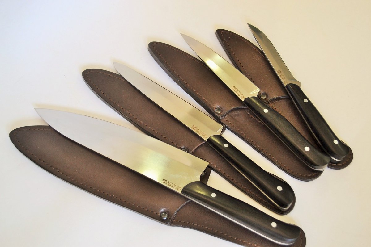 Набор кухонных ножей из стали Х12МФ