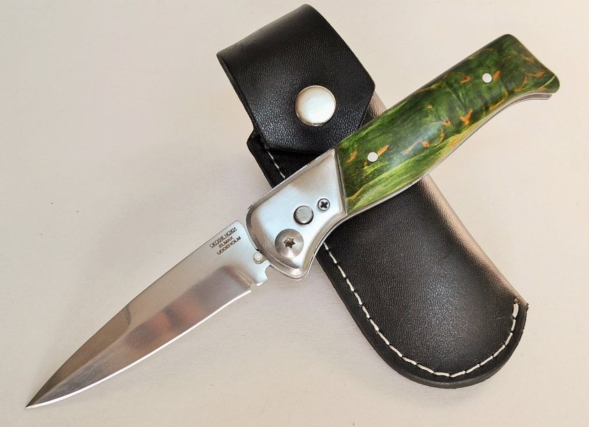 Складной нож НО-13, Elmax, откидной, стабилизированное дерево