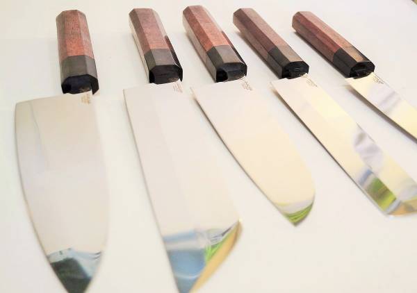 Набор кухонных ножей с клинками из 95Х18, рукоятки из амарант и граб