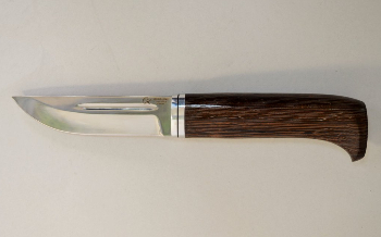 Нож финский Пуукко малый с клинком из стали 95х18 и рукоятью из дерева венге, Окские Ножи