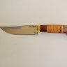 Нож Судак из кованой 95Х18, сапели, береста, латунь