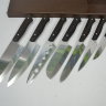 Набор кухонных ножей 7 предметный на подставке из стали 95Х18, накладки дерево венге (граб, падук, орех, бубинга)