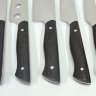 Набор кухонных ножей 7 предметный на подставке из стали 95Х18, накладки дерево венге (граб, падук, орех, бубинга)