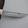 Нож Якут №4 из дамаска, кап карелки с рогом лося