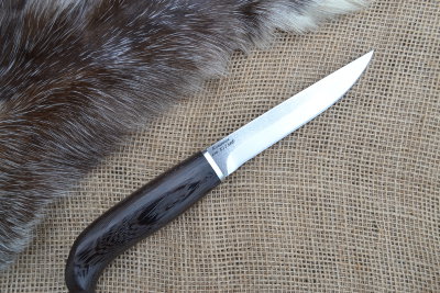 Нож финский со следами ковки, средний, клинок - Х12МФ, рукоять - венге, дюраль