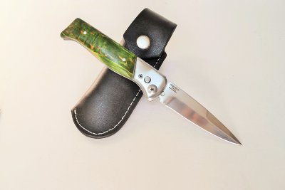 Складной нож НО-13, Elmax, откидной, стабилизированное дерево