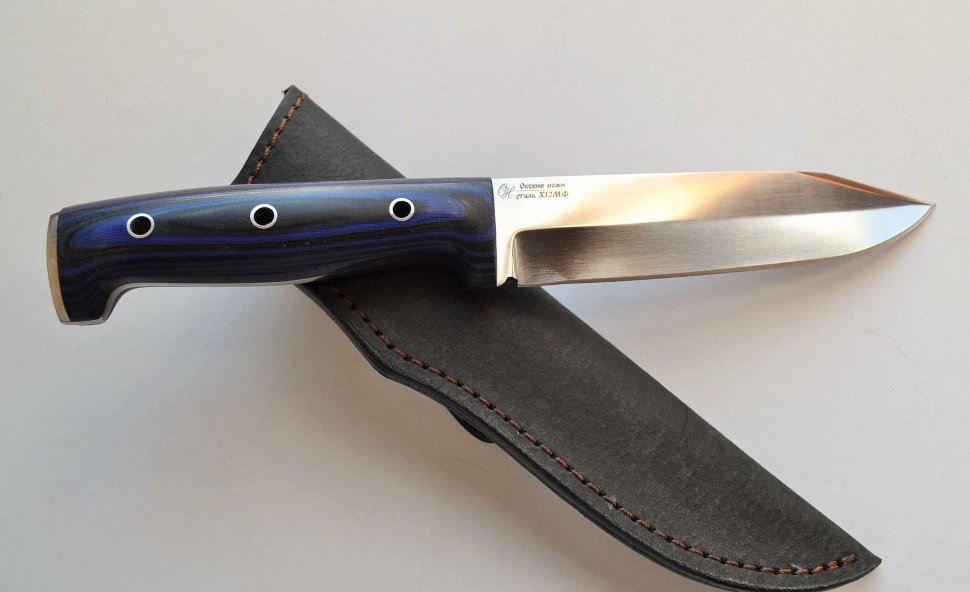 Нож Друг-2 цельнометаллический из стали Х12МФ с микартой