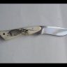 Нож эксклюзивный Кондор из стали Х12МФ с рогом лося, скрим-шоу Соколиная охота