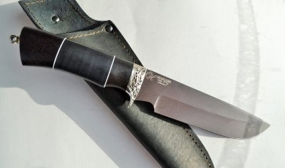 Нож Орел, сталь Р12, рукоять из венге/граба с кожей