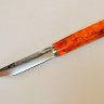 Нож Якутский средний №19 из Х12МФ с кованым долом, рукоять стабилизированное дерево ( цвета в ассортименте), латунь, мельхиор, фибра