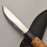 Нож Якут №20 из стали 95Х18 с рукоятью из стабилизированной карелки с берестой