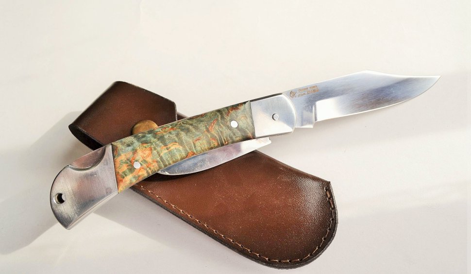 Нож НС-09А из Х12МФ трехпредметный со штопором и консервооткрывателем