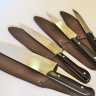 Набор кухонных ножей из Х12МФ, 4 предмета, рукояти ножей из граба