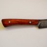 Нож Кухонный шинковочный №6 из дамаска, накладки из граба, ореха, бубинга