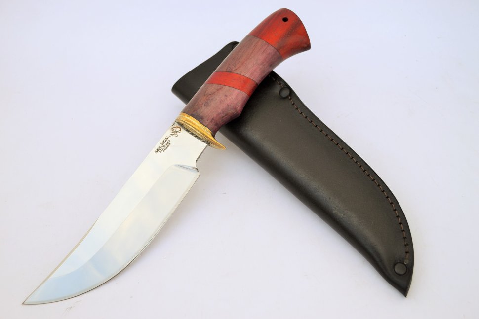 Нож Амур-2 из нержавеющей стали 95Х18, рукоять из бубинга и падука