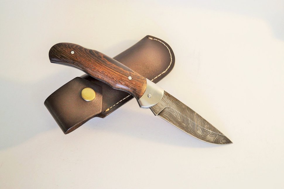Складной нож НС-03, дамаск, венге
