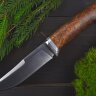 Нож Судак, сталь N690, рукоять стабилизированное дерево, мельхиор, полировка клинка "сатин"