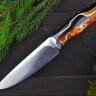 Нож Тукан, сталь N690, рукоять - акрилат, мельхиор, полировка клинка "сатин"