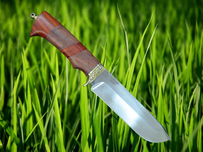 Нож Буйвол из нержавеющей стали 95Х18, рукоять из дерева бубинго и красного дерева падук