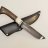 Нож Бобр-2 из стали 9ХС с оксидировкой, рукоять - венге, рог, мельхиор