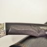 Нож Носорог из Х12МФ с гравировкой Каменный Век с долом, рукоять резная из граба