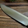 Нож Рысь, сталь N690, рукоять акрилат с природным композитом, мельхиор, полировка клинка "сатин"