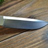 Нож Рысь, сталь N690, рукоять акрилат с природным композитом, мельхиор, полировка клинка "сатин"