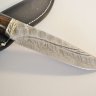 Нож Коршун, клинок - дамасская сталь, композиция "Каменный Век"