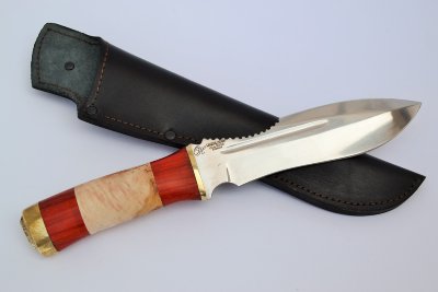 Нож Каратель из стали 95Х18, рукоять из падук и капа
