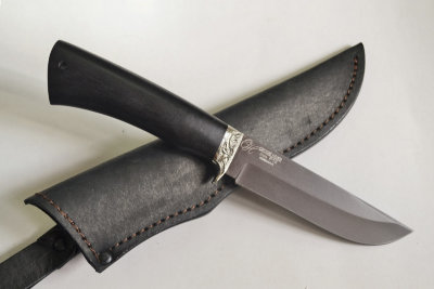 Нож Белка, сталь Р12 (быстрорез), рукоять граб/венге с мельхиором