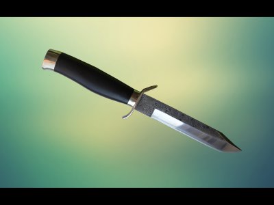 Нож Разведчика №8 из стали Х12МФ, рукоять из граба, литье из мельхиора