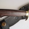 Нож Разведчика №12 из 95Х18, рукоять из дерева граб с латунью